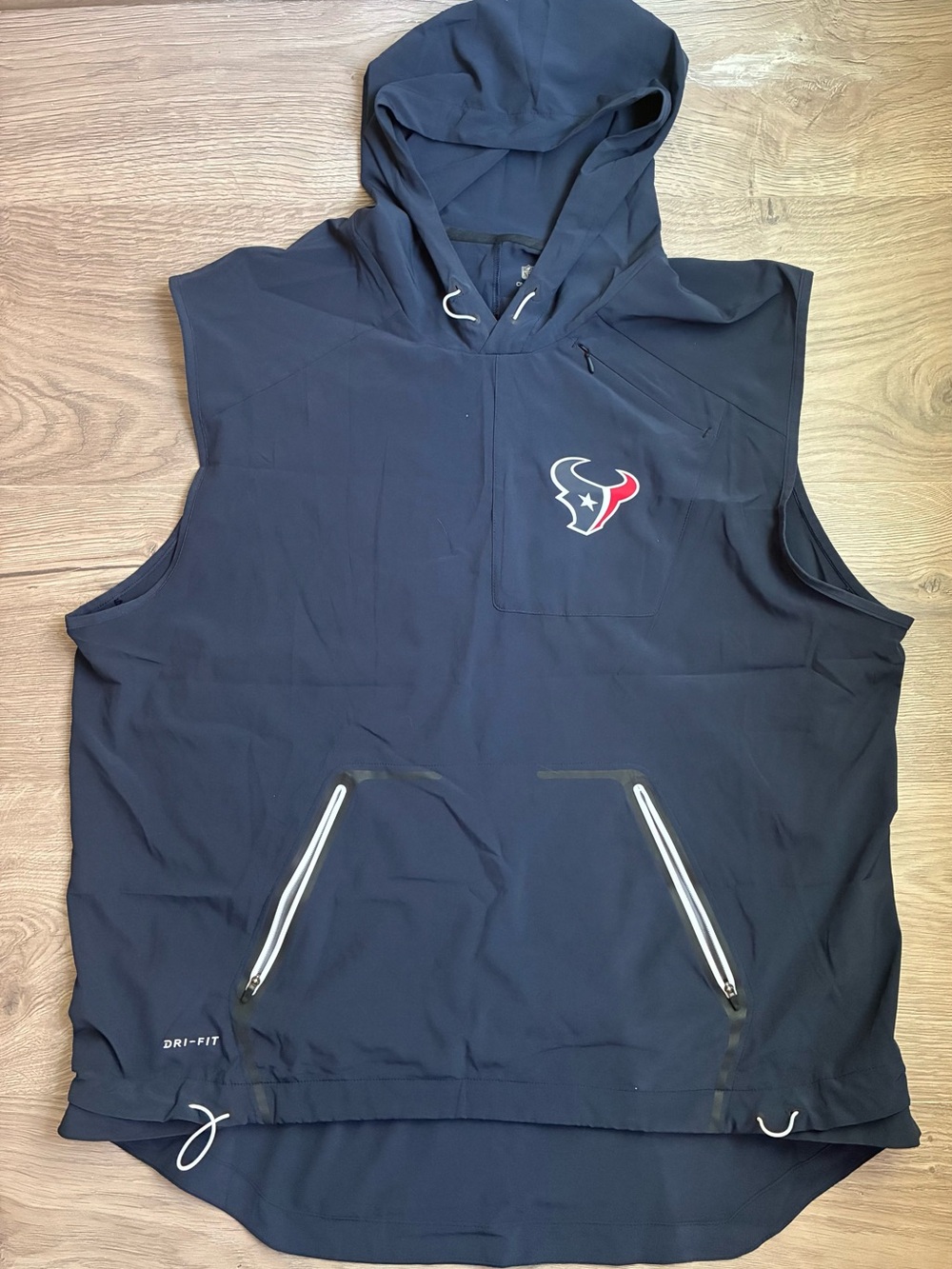 NWOT Nike NFL Houston Texans Onfield Apparel Sideline Hooded Vest Size XXL